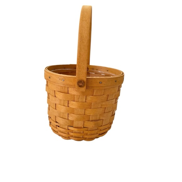 Longaberger Retired Vintage Never Used Fruit Basket With Plastic Liner - Picture 4 of 10